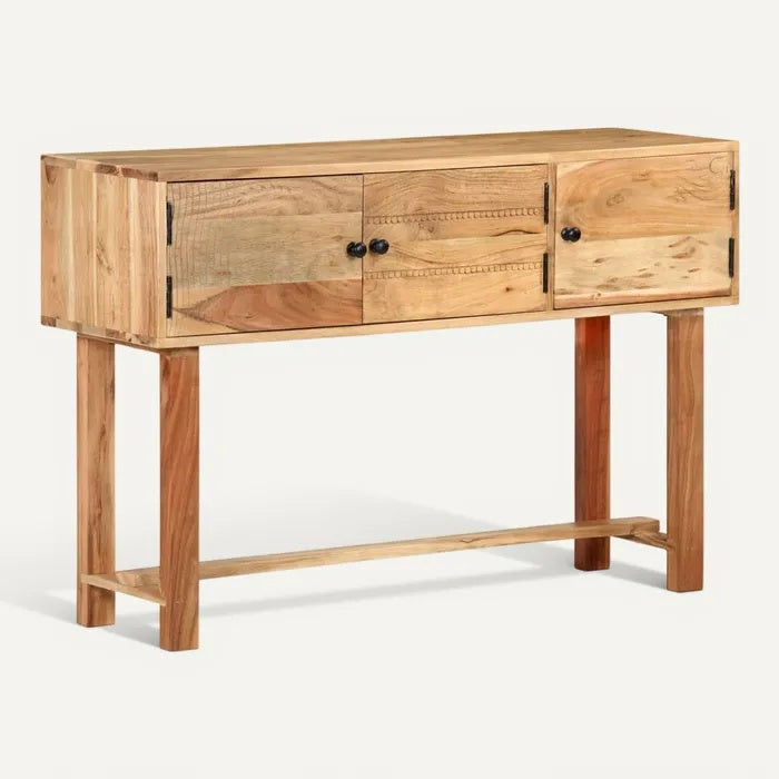 **Technische titel in het Nederlands:** "Massief Houten Dressoir met Twee Deuren en Draagstijl"