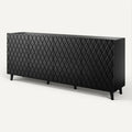 **Moderne zwarte kast met diamantpatroon**